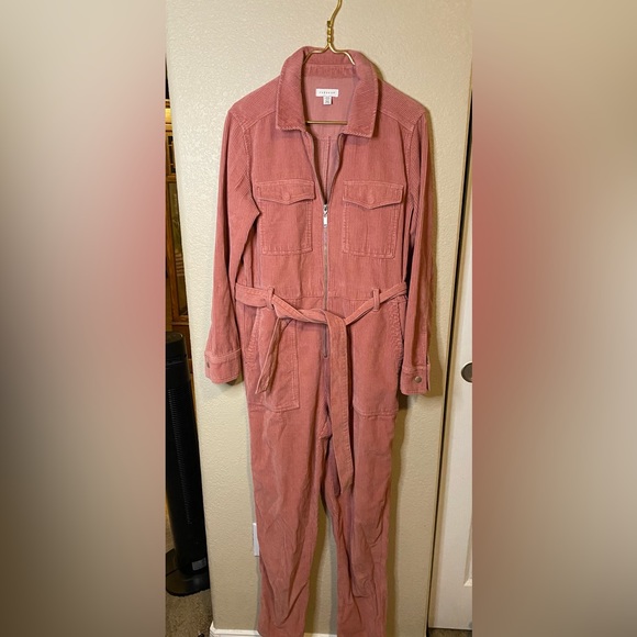 Rose Pink Topshop Corduroy Boiler Suit Jumpsuit - Picture 2 of 9